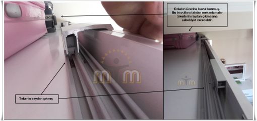  Sürgü ray kapakların birbirine çarpması veya bir yere takılması ile ilgili sorunlar hepimizin karşısına sık sık çıkıyordur. Birçok dolapların model veya yapısı itibariyle çeşitli modellerde, markalarda ray sistemi kullanılmaktadır. Bu sorunlar dolapta kullanılan sisteme ve çalışma prensibine göre değişik sorunlarla karşımıza çıkıyor.